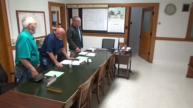 Commission discusses sheriff pay, approves cattle corrals purchase and conditional water‑truck inspection