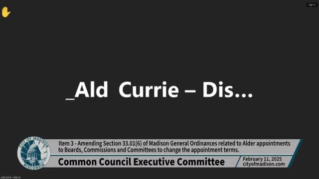 Madison City Council debates staggered alder terms and committee assignment proposals
