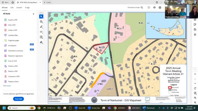 Finance Committee backs Planning Board on dozens of zoning map changes, delays parcels tied to conservation holdings