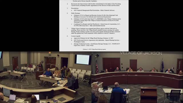Jackson Village Board honors Renee Fisher for 18 years of dedicated service
