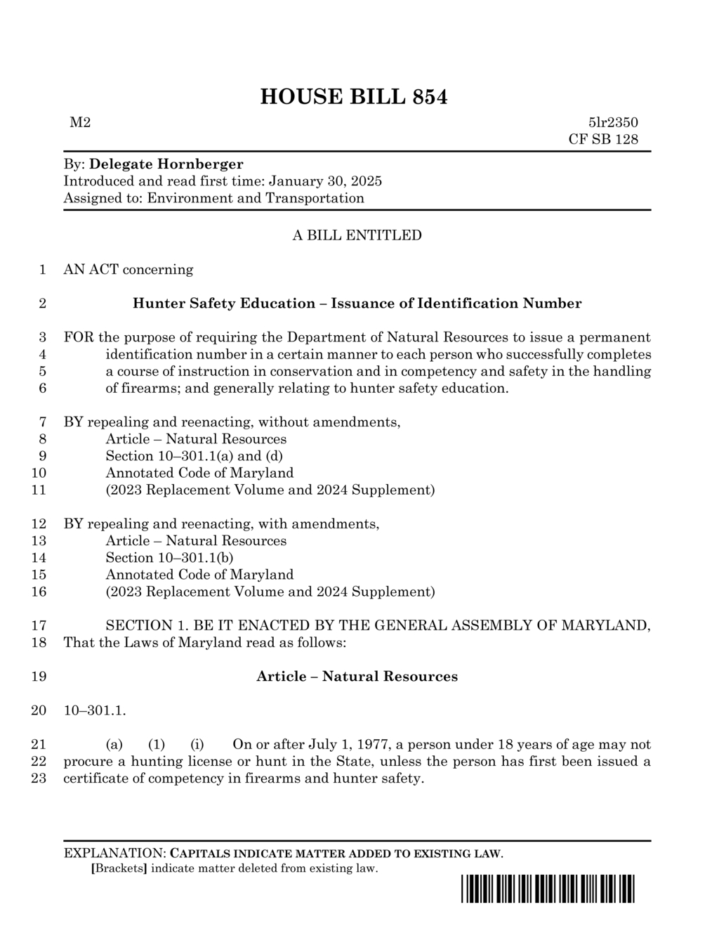 Maryland mandates hunting competency courses for license procurement