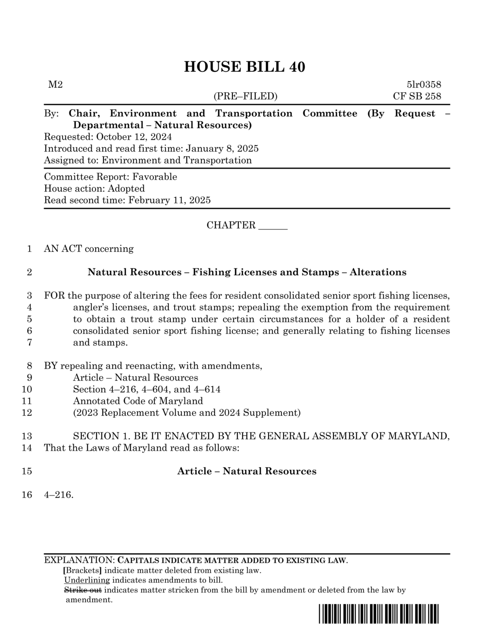 Maryland establishes $12 senior sport fishing license for residents age 65 and above