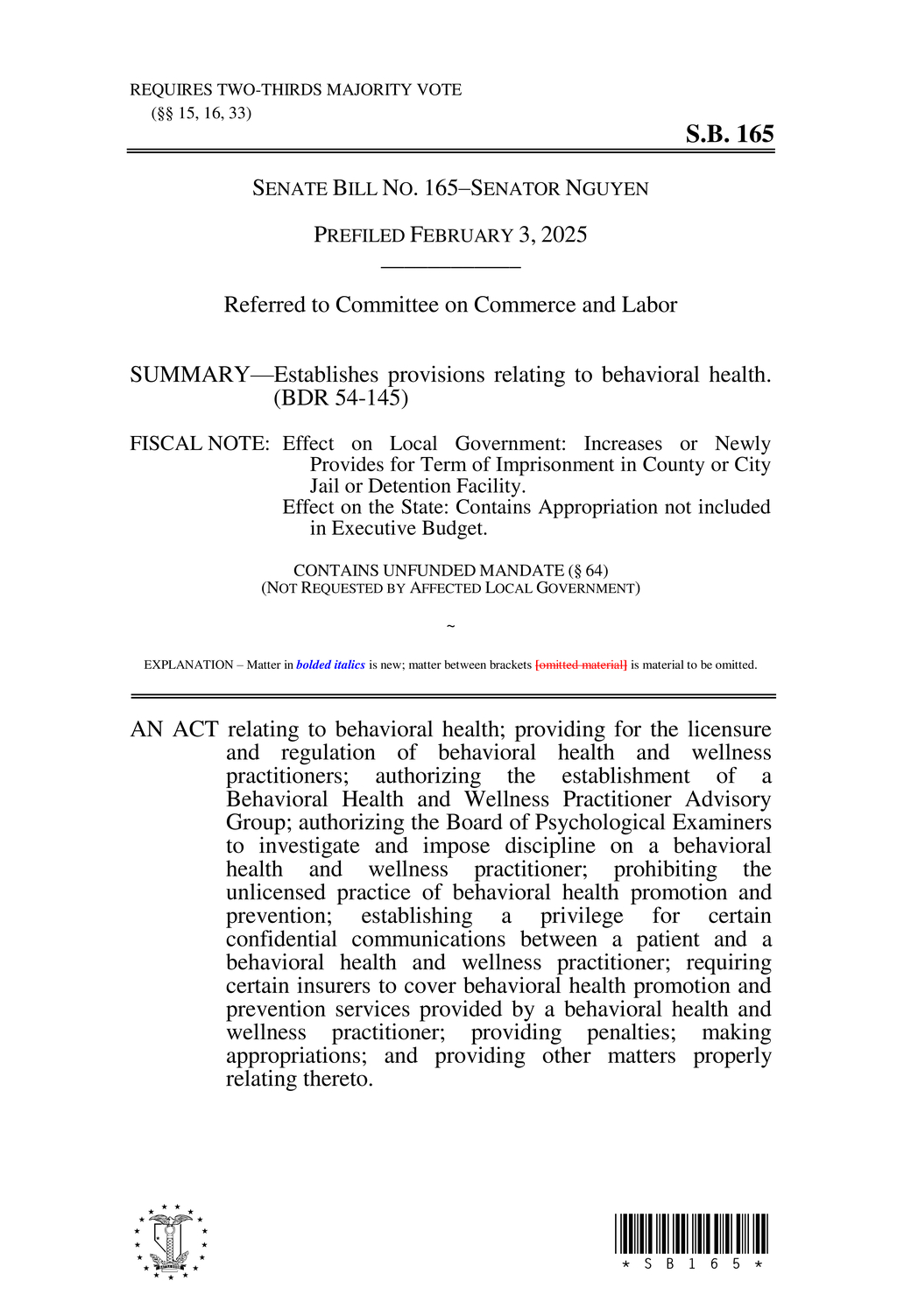 Nevada Board strengthens disciplinary actions against psychological practitioners