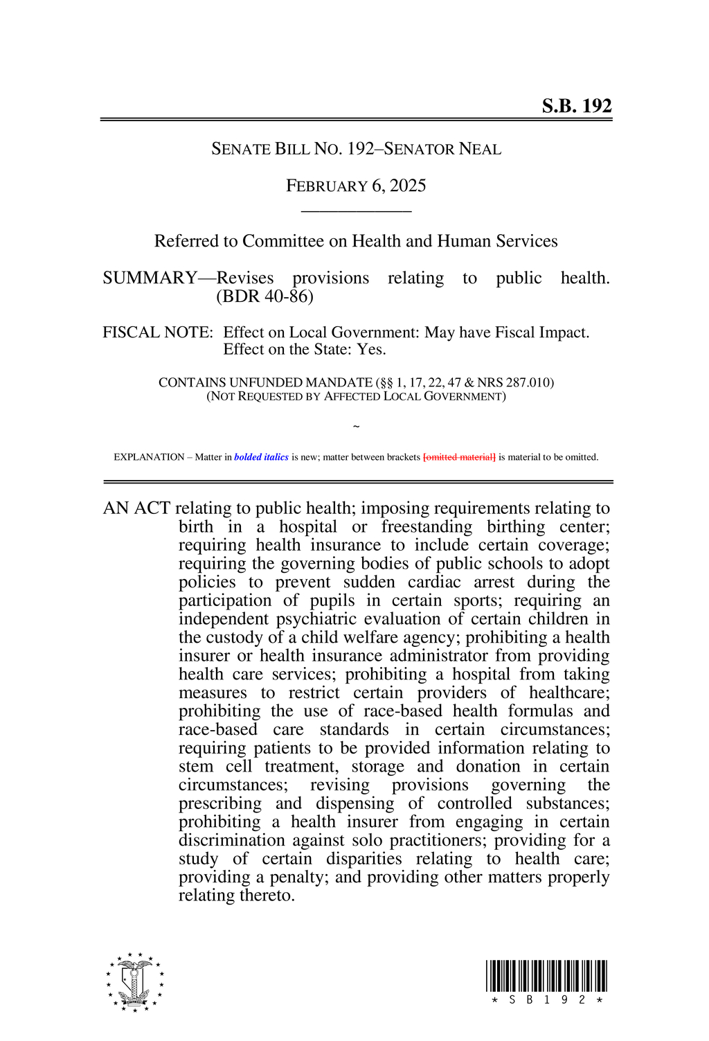 Nevada amends child welfare law for mandatory psychiatric evaluations before placement
