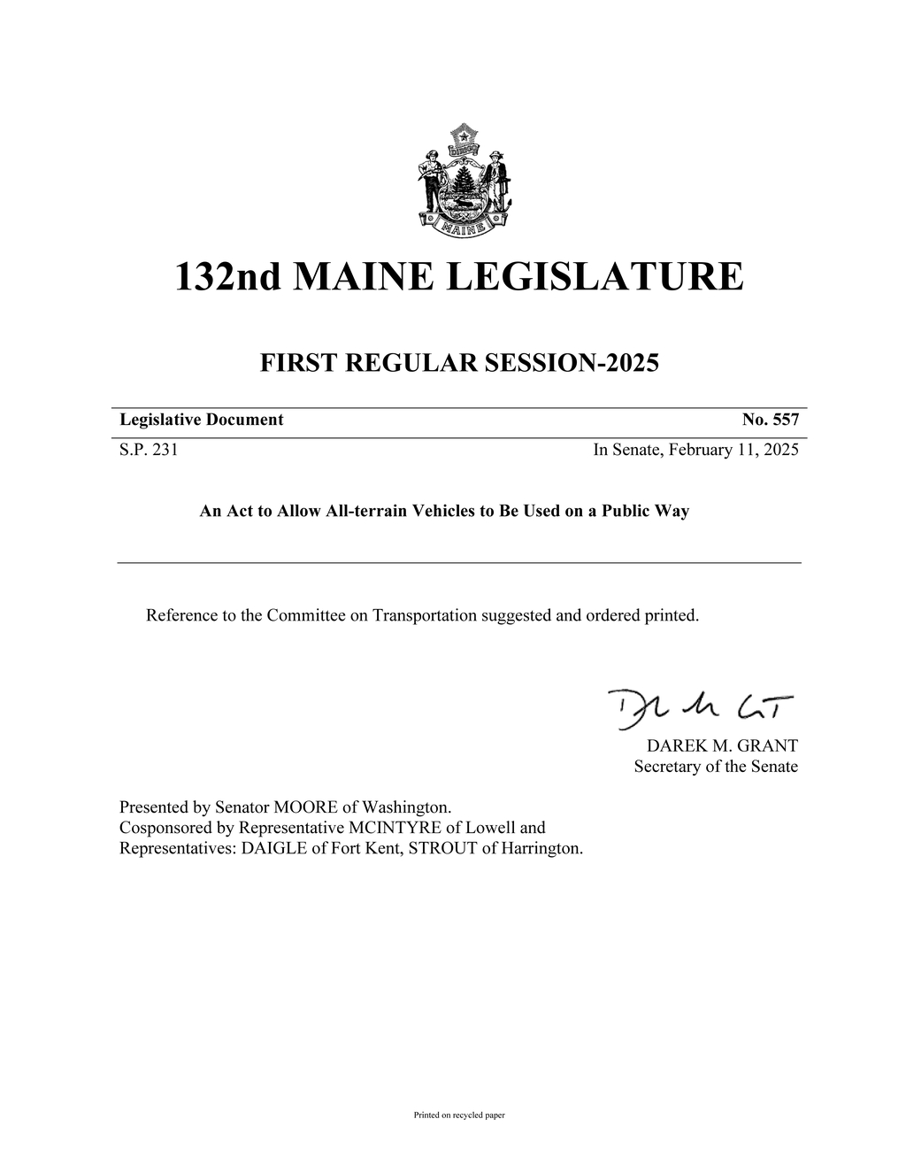 New ATV regulations permit public way use in Maine starting January 2026