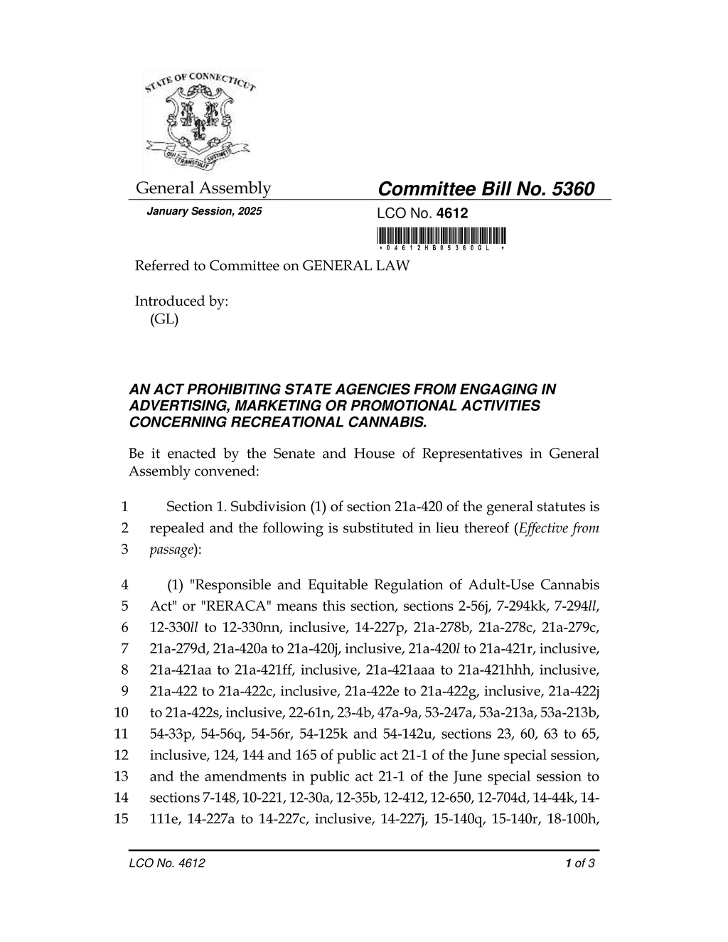 Connecticut bill seeks to ban state cannabis advertising and marketing