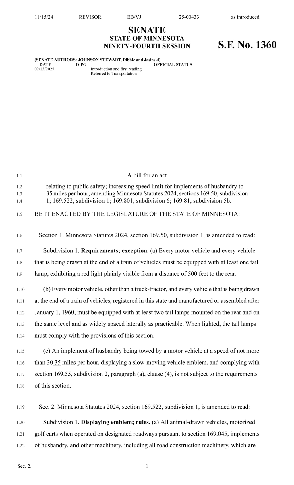Minnesota updates slow-moving vehicle emblem regulations for agricultural use