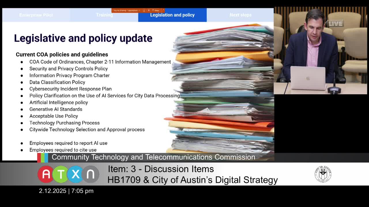 Austin lawmakers review House Bill 1709 on AI regulation and consumer protection