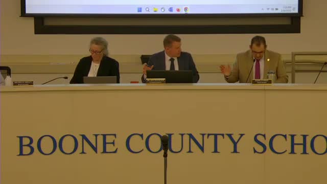 Boone County School Board elects Jesse Parks chair, Cindy Young vice chair; approves allocation formulas and consent agenda