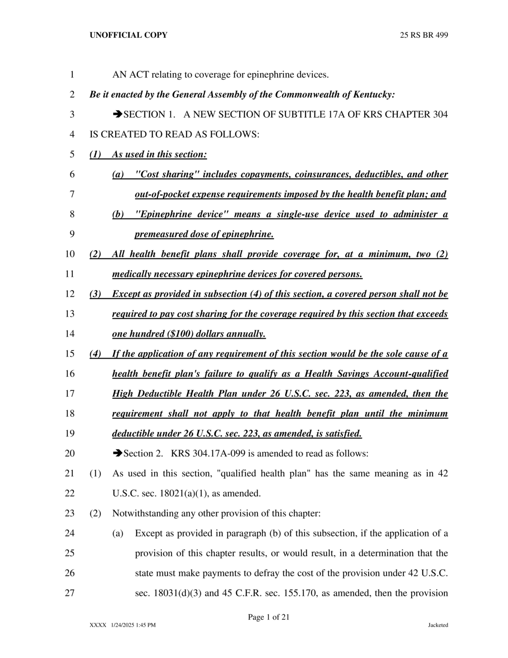 Kentucky enacts health insurance changes for retirees and state employees