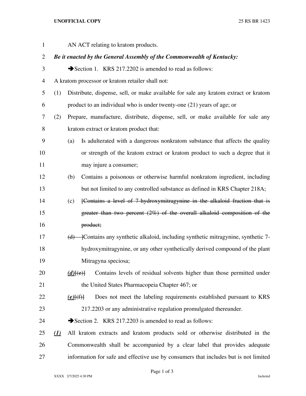 Kentucky enforces new kratom product labeling and safety regulations
