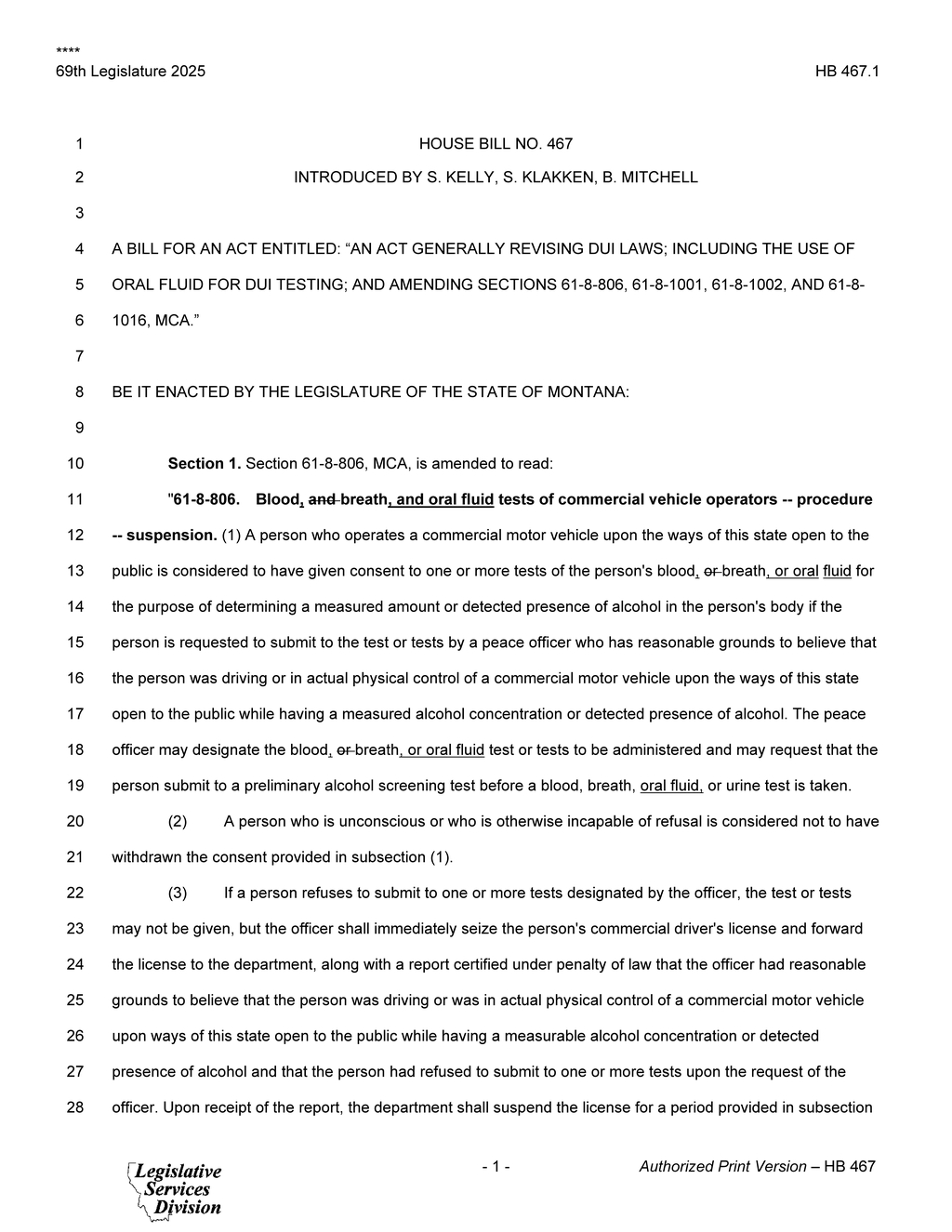 Montana Legislature amends DUI laws with new vehicle definitions and alcohol limits