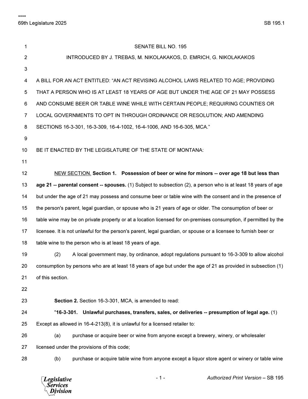 Montana Legislature introduces stricter penalties for underage alcohol offenses