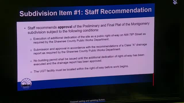 Shawnee County Commission approves drainage report for UGT facility construction