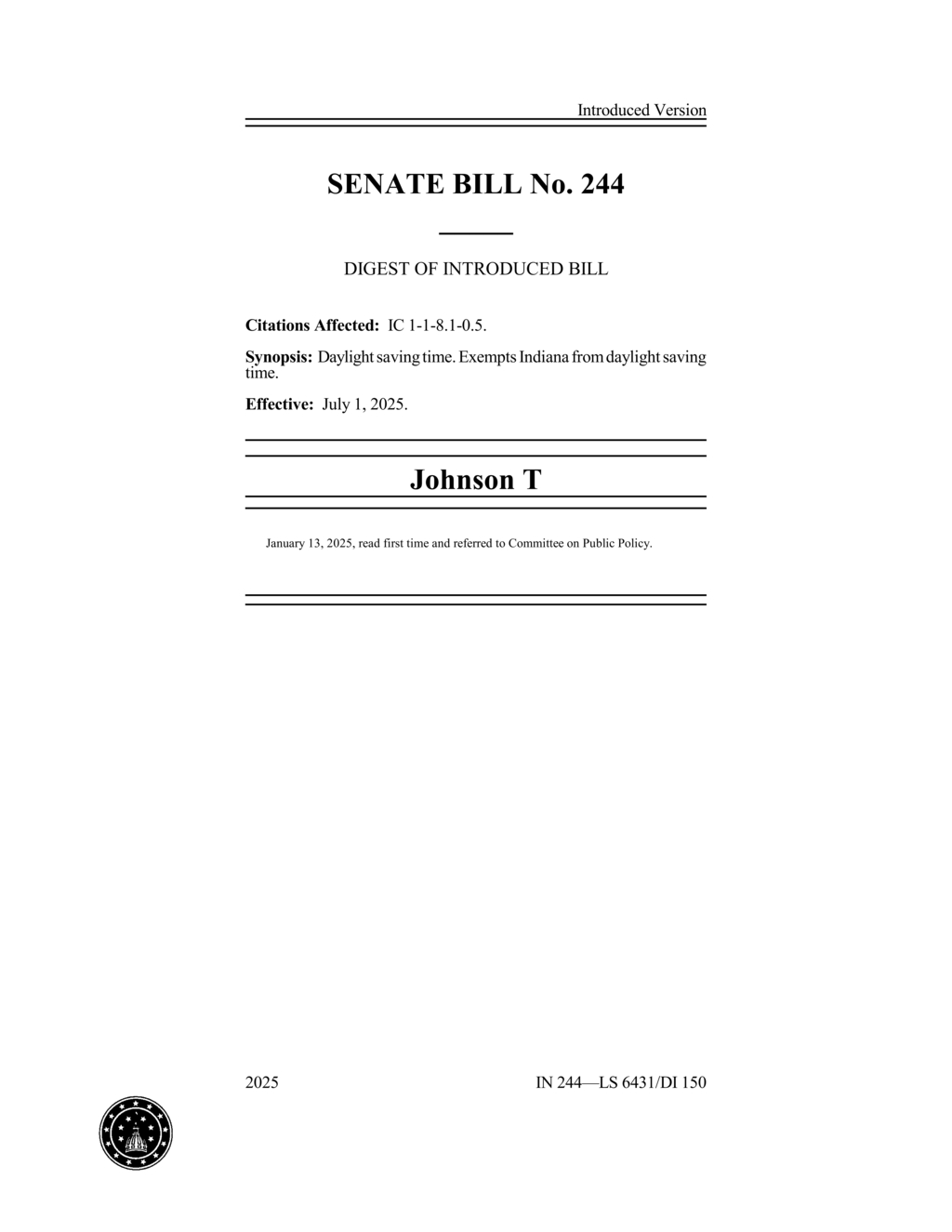 Governor mandates daylight saving time implementation by July 2025