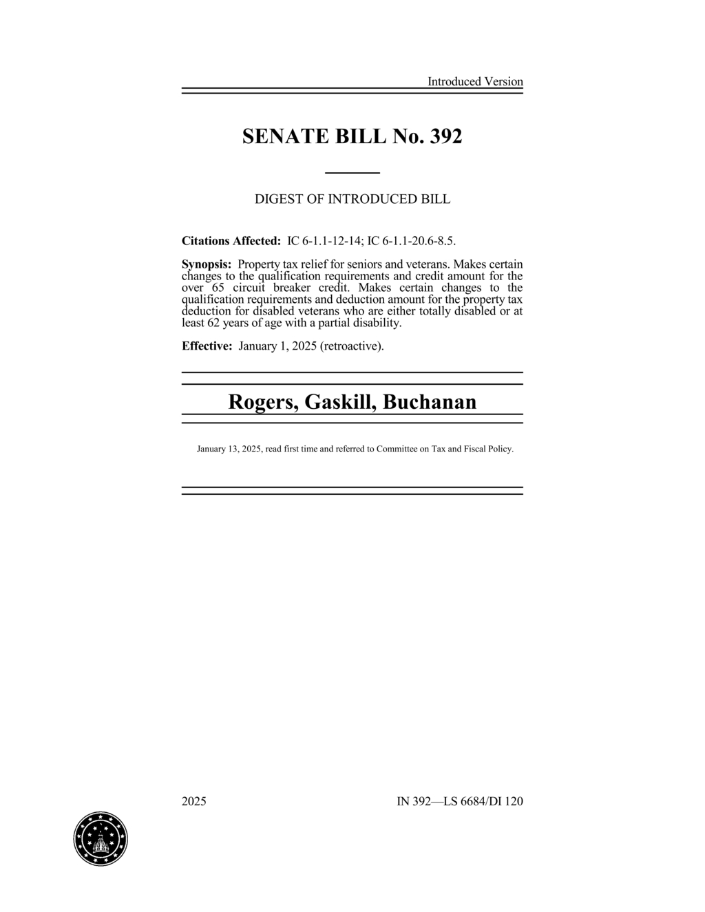 Indiana expands property tax deduction eligibility for disabled veterans and surviving spouses