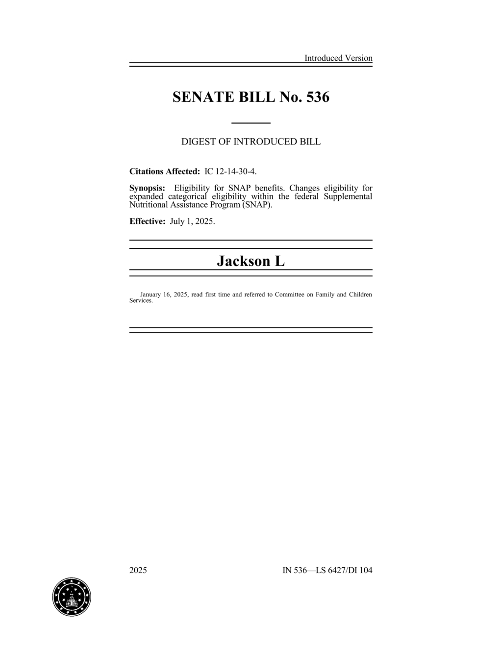 Indiana to eliminate SNAP asset limit starting July 2025