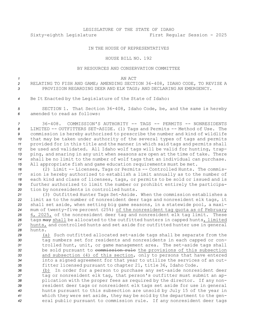 Idaho Governor announces wildlife partnership tag auction for big game hunting