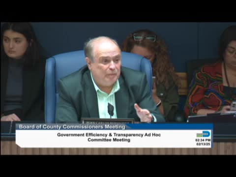 Miami Dade County Committee aims to boost government efficiency and transparency