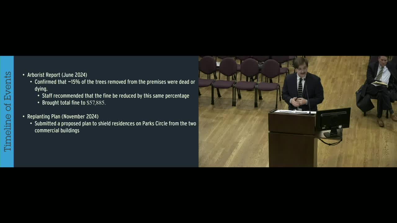 City Council considers fine reduction and replanting plan after tree removals