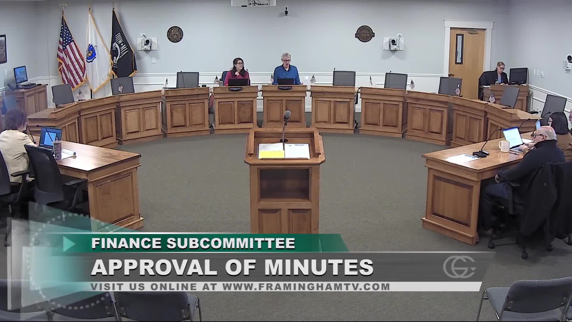 Framingham finance subcommittee reviews classification and compensation study, requests per‑position cost detail and schedules Jan. 28 follow-up