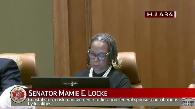 Committee reports resolution extending coastal risk study schedule to accommodate JLARC workload