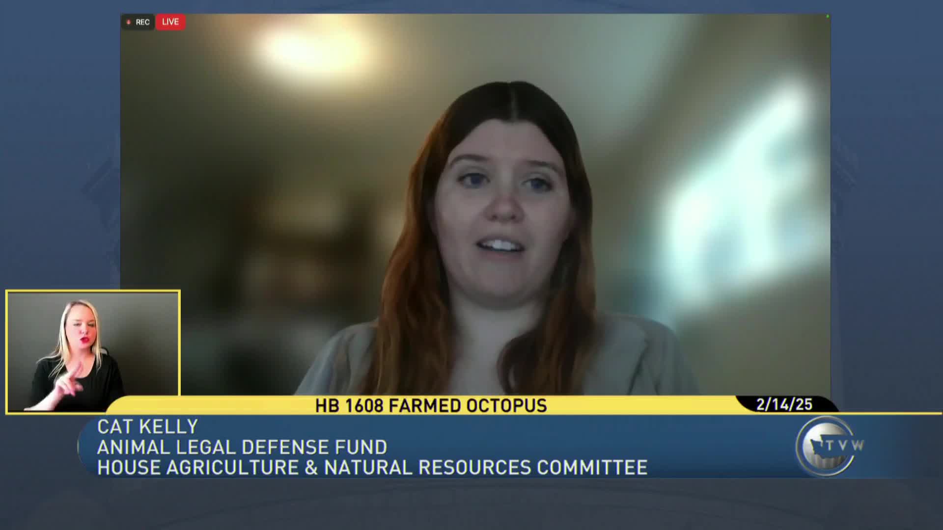 Lily Niederhofer advocates for Washington's HB 1608 to ban wild octopus sales