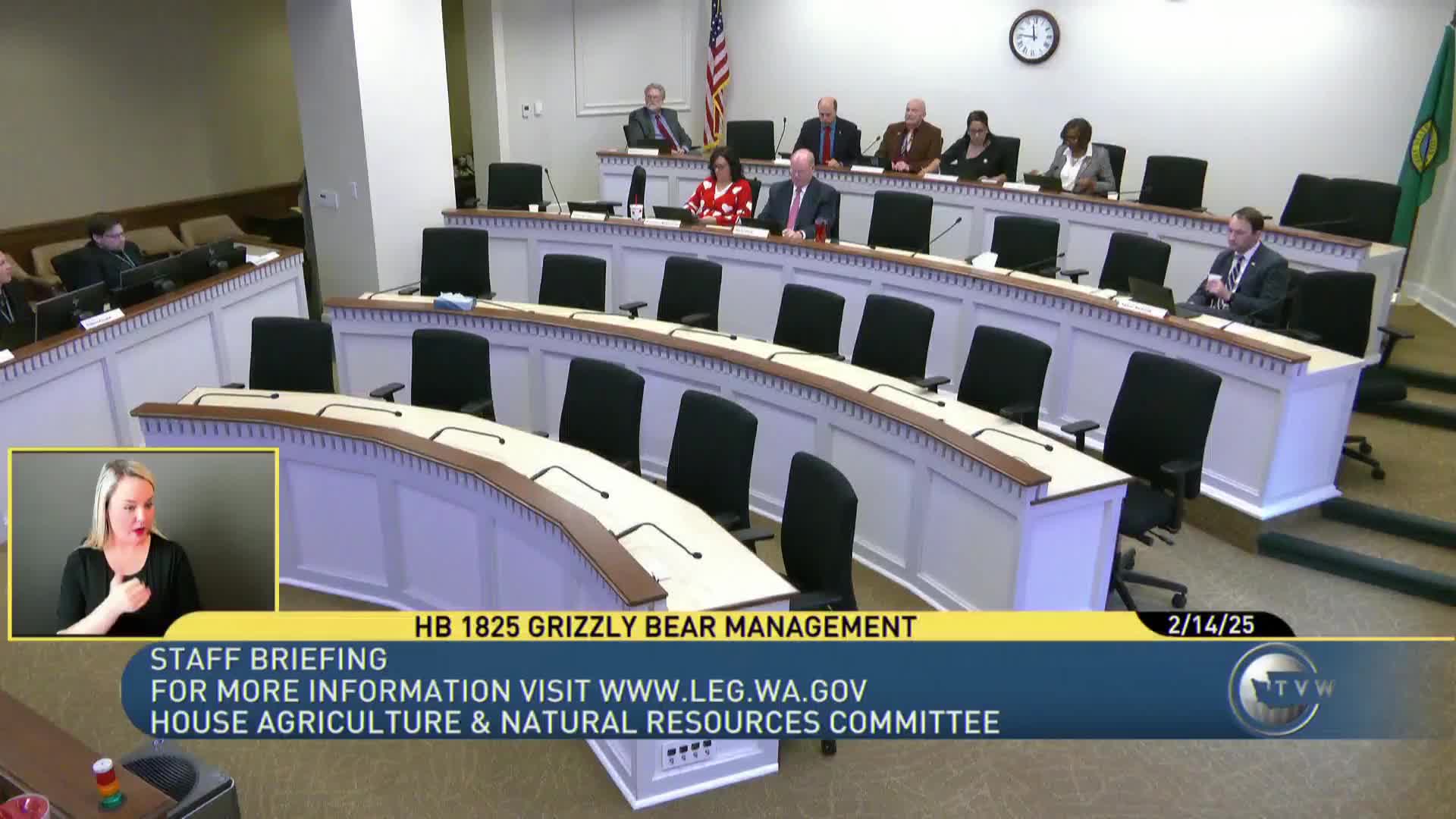 Committee hears bill to repeal statutory limits on grizzly-bear management; testimony split between conservationists and agricultural stakeholders