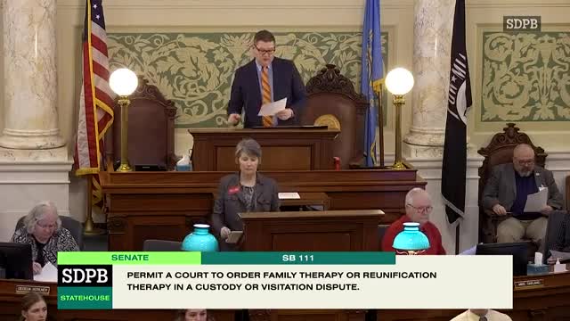 Senate passes bill limiting court‑ordered reunification therapy when domestic abuse is present