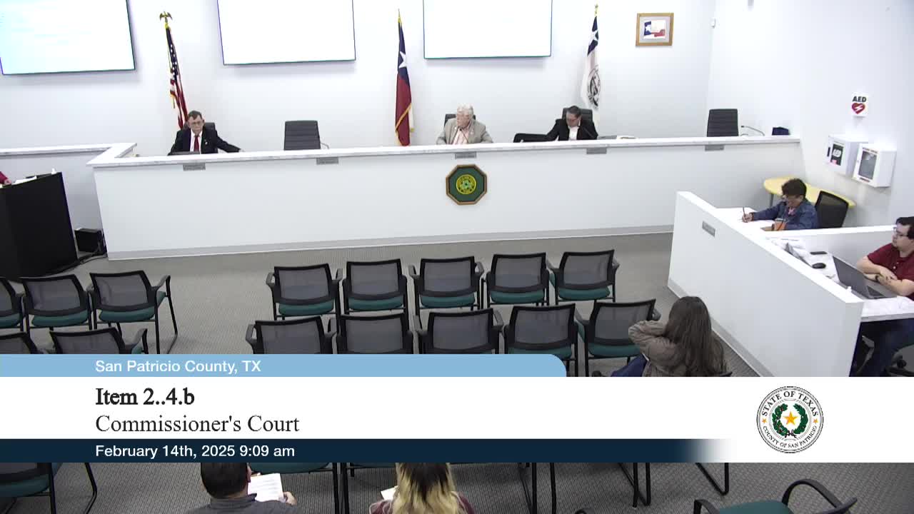 San Patricio County orders bids for 2025 countywide road material program