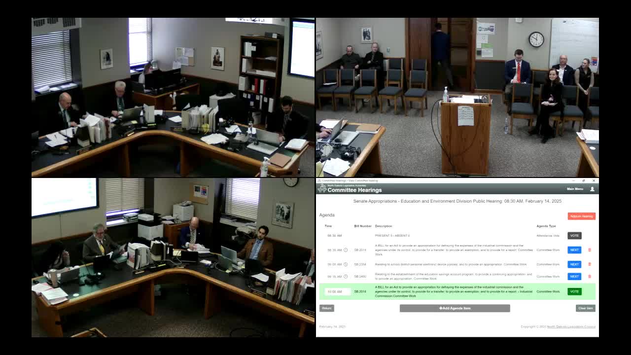 Appropriations committee grants Bank of North Dakota limited training spending authority and tweaks SBDC funding