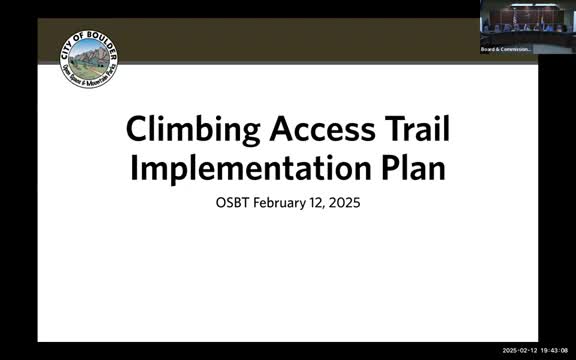 OSMP proposes standardized signs, limited designations for climbing access trails after stakeholder review