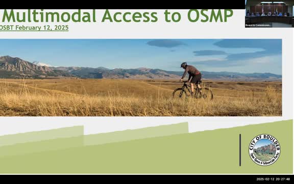 OSMP starts planning a toolkit to increase multimodal access to open space; staff flag communications as low‑cost early action