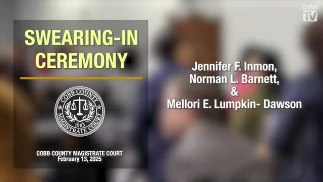 Cobb County swears in three full‑time magistrate judges