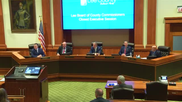 Lee County commissioners adjourn to closed session to discuss collective bargaining with firefighters’ union