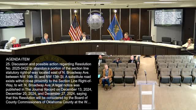 Commissioners abandon Santa Fe statutory right-of-way between 13th and 16th after public hearing
