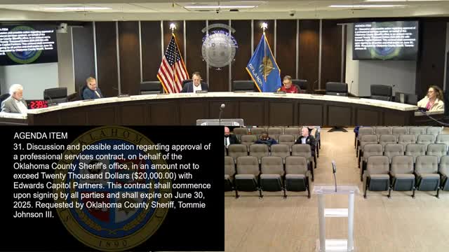 Oklahoma County approves sheriffs professional services contract amid questions, one abstention