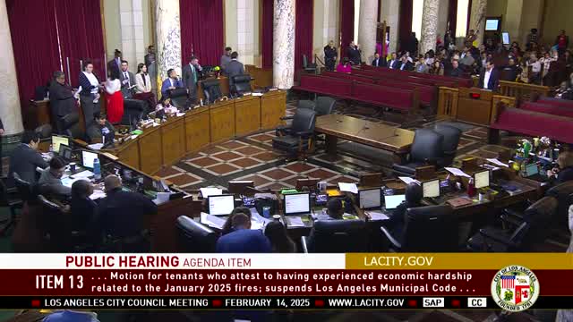 Los Angeles City Council debates $25M rental assistance amid wildfire recovery concerns