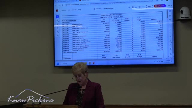 Pickens County schools report $9.5 million January balance; federal draws remain a month behind