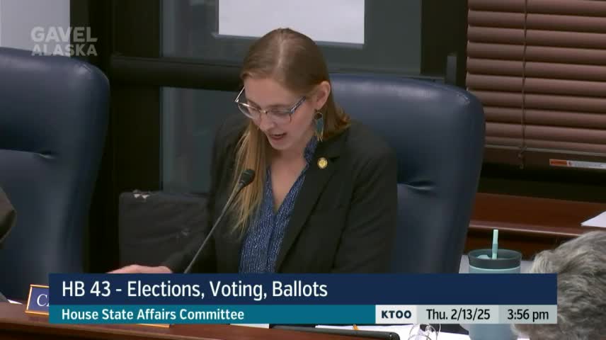 Committee hears broad testimony on HB 43 election changes; staff outlines sectional analysis, division flags operational challenges