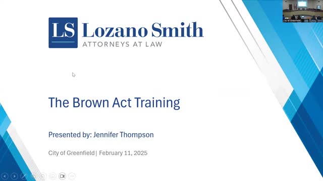 City attorney-led Brown Act training reviewed meeting rules, teleconferencing and social media limits
