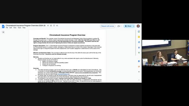 Chromebook damage and insurance draws attention as board weighs policy tweaks