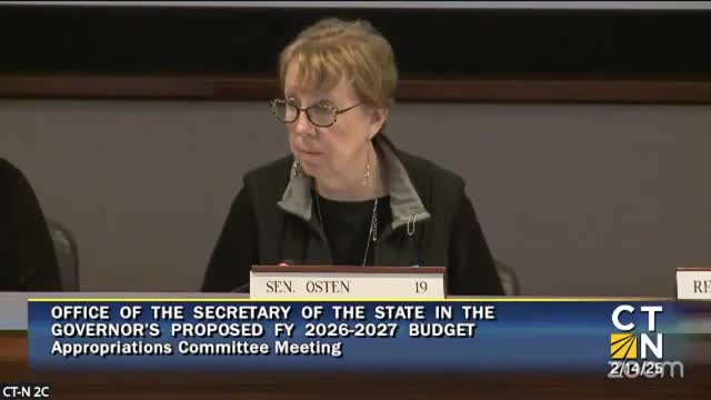 Secretary of State tells panel governor's budget removes town early-voting grants, flags staffing and printing cuts