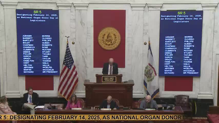 Senate adopts resolution designating Feb. 14 as National Organ Donor Day