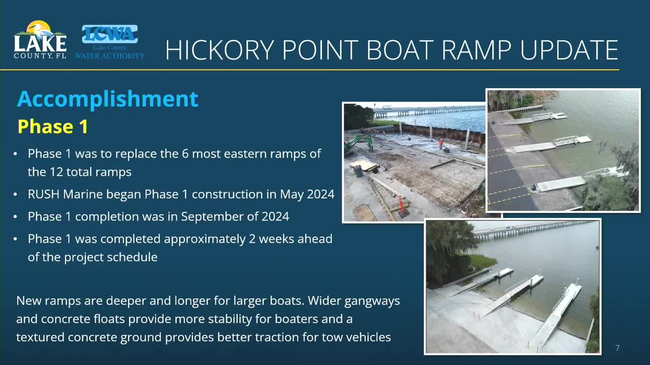 Lake County Water Authority completes boat ramps project under budget ahead of schedule