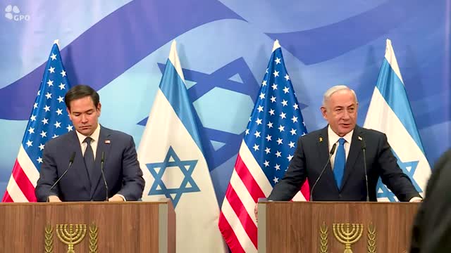 U.S. secretary of state and Israeli prime minister pledge close cooperation on Iran, Gaza and hostages