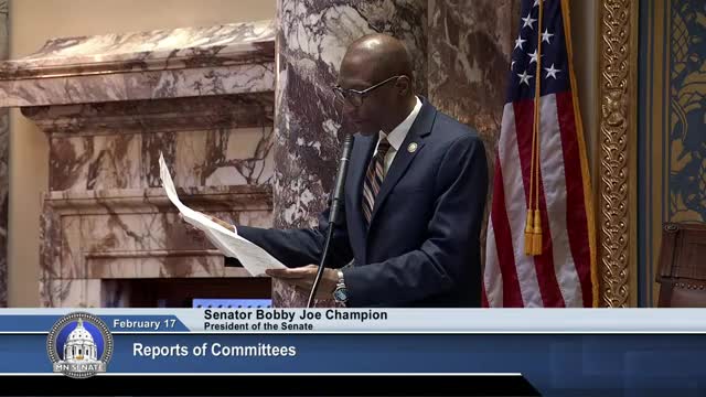 Minnesota Senate adopts committee reports, re-refers SF1268 to housing committee