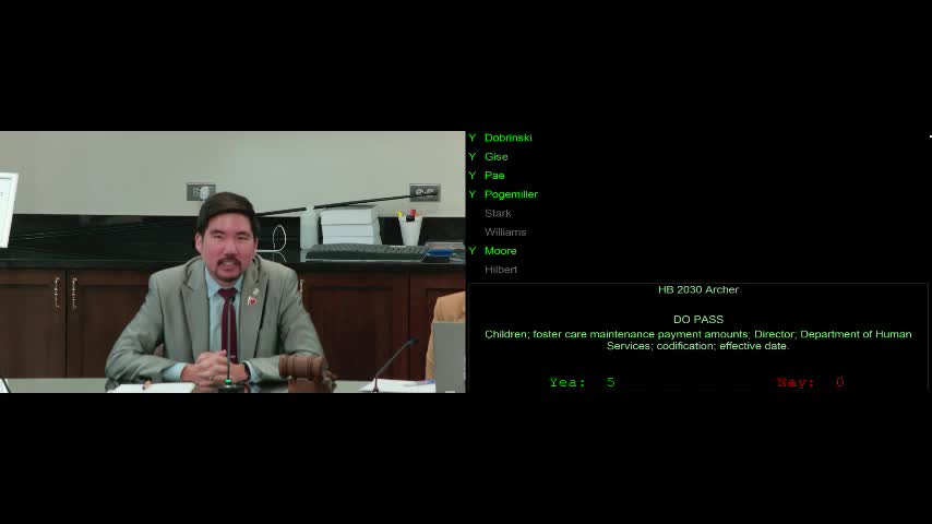 Committee approves two bills on foster support and juvenile pay cap, both pass unanimously