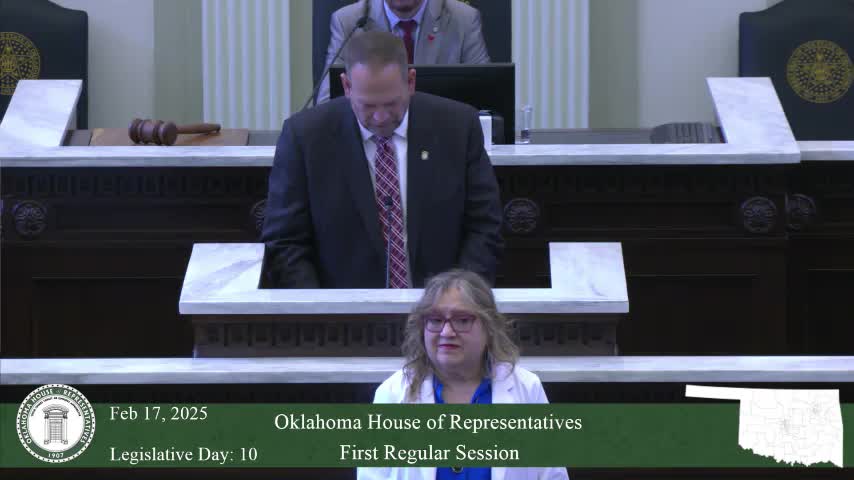 Oklahoma House delays floor start over inclement weather and, by consent, adjourns until Feb. 18