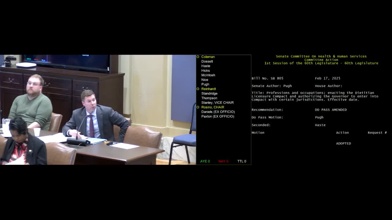 Senate HHS committee advances health and licensing measures; massage therapy oversight transfer fails on 5-5 tie